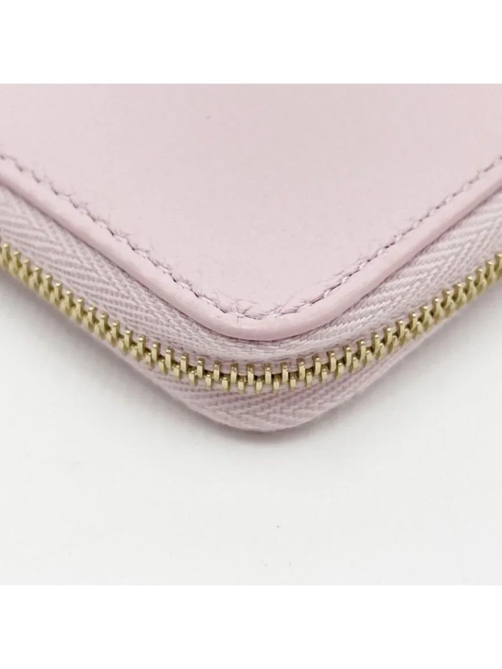 Celine Coin Case Card Holder Pink Leather Gold Display